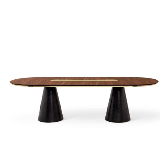 Mesa de jantar oval Bertoia