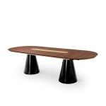 Mesa de jantar oval Bertoia