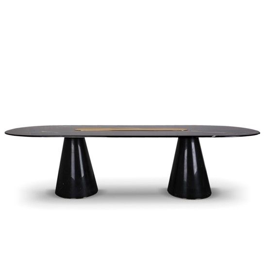 Mesa de jantar oval Bertoia