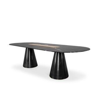 Bertoia oval dining table