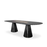 Mesa de jantar oval Bertoia