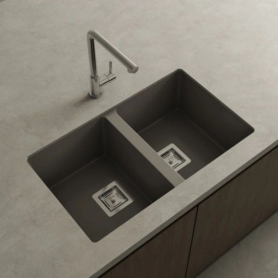 Double sink Zie Roc Stone matte