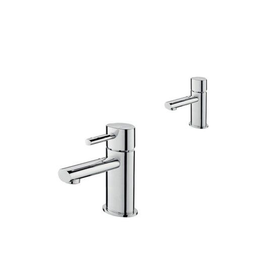 Oval washbasin mixer