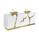 Lapiaz double vanity cabinet