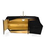 Diamond vanity cabinet